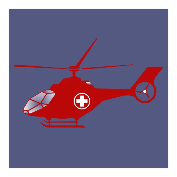 Medical helicopter — Stock Vector