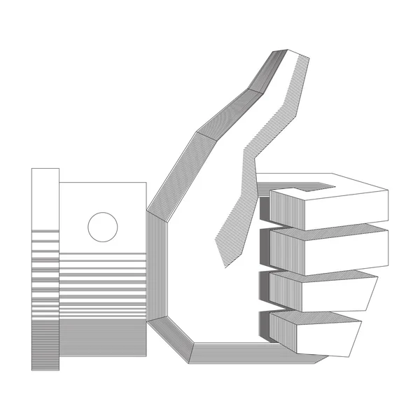 Pollice su icone, illustrazione vettoriale — Vettoriale Stock