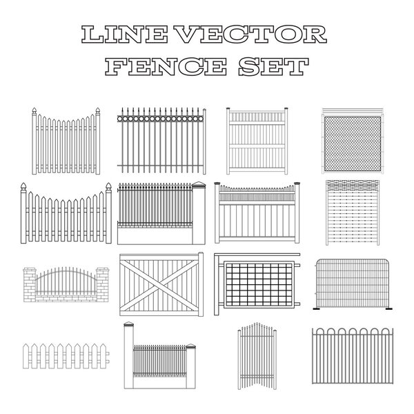 LINE VECTOR  FENCE  SET