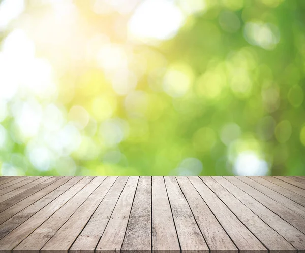 Wood Table Blurred Nature Background — 스톡 사진