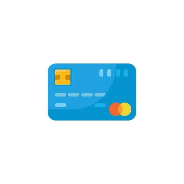Clipart Karty Kredytowej Białym Tle Ikona Płaskiej Karty Kredytowej — Zdjęcie stockowe