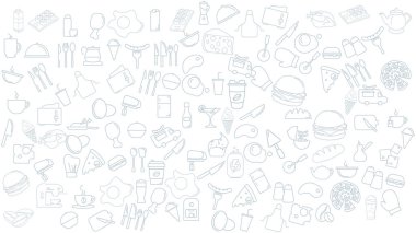 Gıda ikonu geçmişi. fast food simgesi arkaplanı.