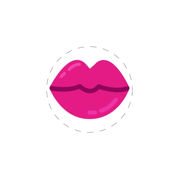 Lippen Geïsoleerde Illustratie Lips Platte Pictogram Witte Achtergrond Lipclipart — Stockfoto