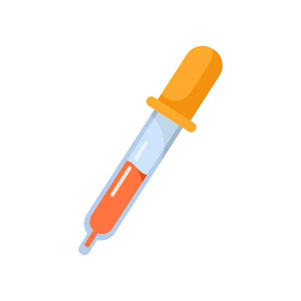Medizin Pipette Isolierte Illustration Pipette Flaches Symbol Auf Weißem Hintergrund — Stockfoto