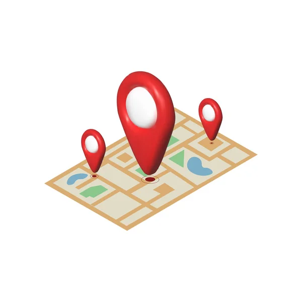 Map Pin Map Icon Location Icon — ストックベクタ