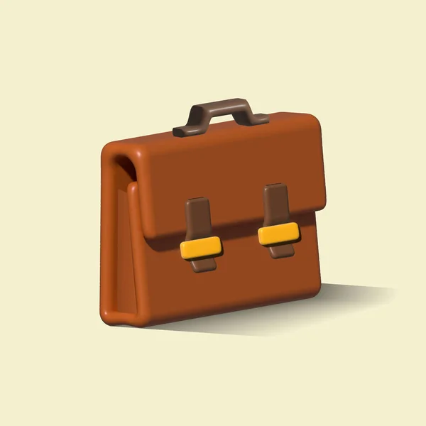 Briefcase Icon Brown Portfolio Illustration — Stockfoto