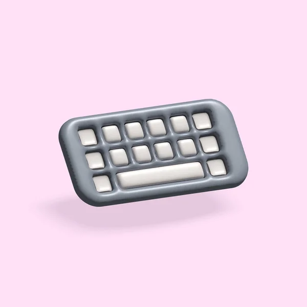 Computer Keyboard Icon Computer Keyboard Illustration — Zdjęcie stockowe