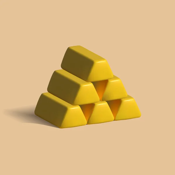 Gold Ingots Vector Icon Gold Ingot Illustration — Image vectorielle
