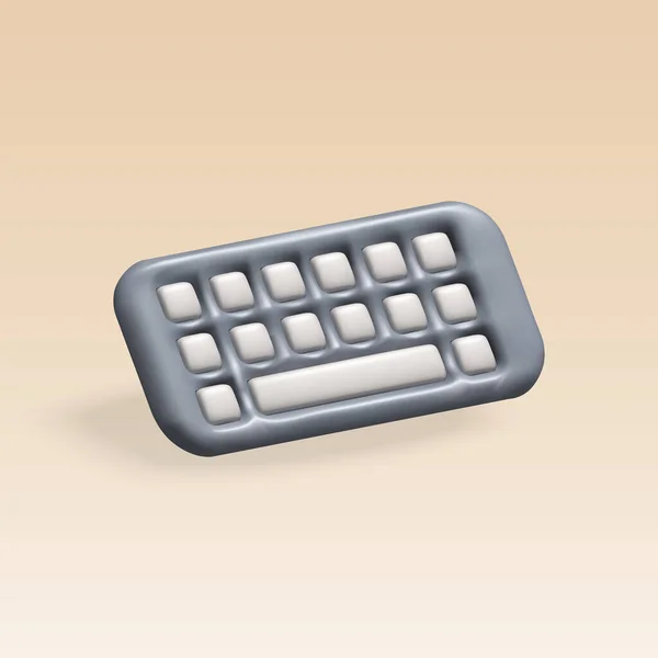 Computer Keyboard Icon Qwerty Keyboard Illustration — Image vectorielle