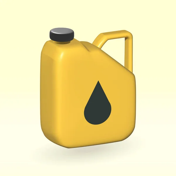 Fuel Canister Isolated Vector Icon Car Oil Yellow Canister Illustration — стоковый вектор