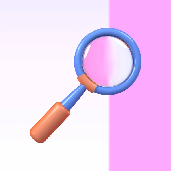 Magnifying Glass Vector Icon Search Analysis Isolated Illustration — Stock Vector