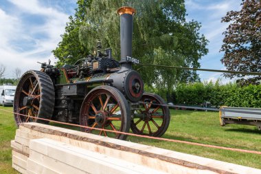 Honiton. Devon. Birleşik Krallık. 2 Temmuz 2021 Yenilenmiş Burrel çekici motoru Devon County gösterisinde sergileniyor.
