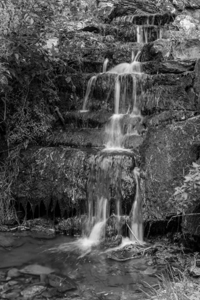 Taunton Somerset United Kingdom August 8Th 2021 Long Exposure Waterfall — стоковое фото