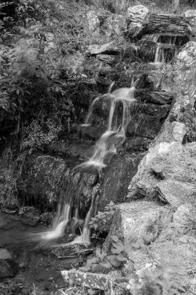 Taunton Somerset Royaume Uni Août 2021 Longue Exposition Une Cascade — Photo