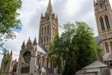 Truro.cornwall.United Kingdom.July 24th 2021.View of Truro cathedral in cornwall