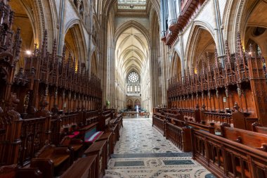 Truro.cornwall.United Kingdom.July 24th 2021.View of the quire inside Truro cathedral in Cornwall