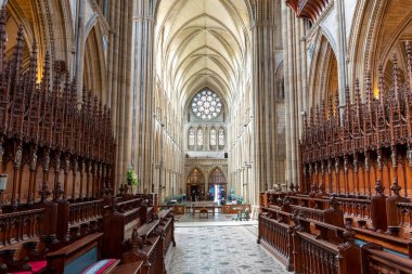 Truro.cornwall.United Kingdom.July 24th 2021.View of the quire inside Truro cathedral in Cornwall