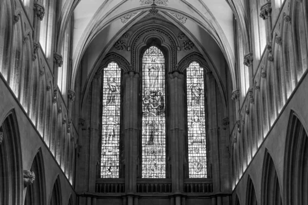 Wells Somerset United Kingdom December 30Th 2021 View Stained Glass — Fotografia de Stock