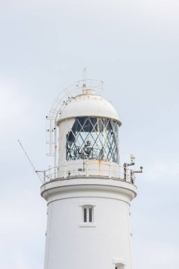 Dorset 'teki Portland Bill deniz fenerinin tepesini kapatın.