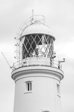 Dorset 'teki Portland Bill deniz fenerinin tepesini kapatın.