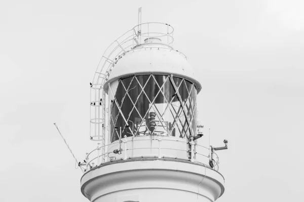 Close Topo Farol Portland Bill Dorset — Fotografia de Stock