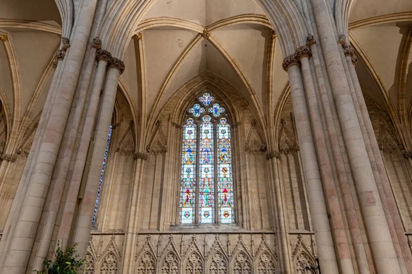 York Yorkshire Wielka Brytania Lutego 2022 Widok Witraża Katedrze York — Zdjęcie stockowe