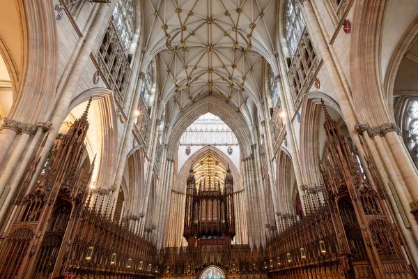York Yorkshire Wielka Brytania Lutego 2022 Widok Katedrę York Minster — Zdjęcie stockowe