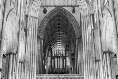York. Yorkshire. Birleşik Krallık. 14 Şubat 2022. Org Yorkshire 'daki York Minster Katedrali.
