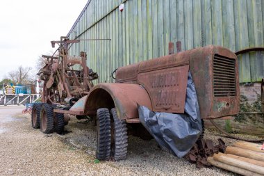 Yorkshire. Birleşik Krallık. 16 Şubat 2022 Buckeye hendek kazıcı modeli Yorkshire tarım müzesinde sergileniyor.