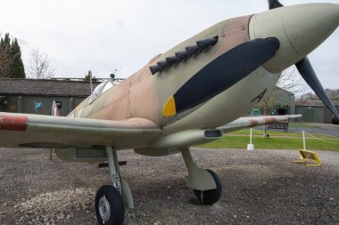 Yorkshire. Birleşik Krallık. 16 Şubat 2022. Yorkshire Hava Müzesi 'nde yangın çıktı.