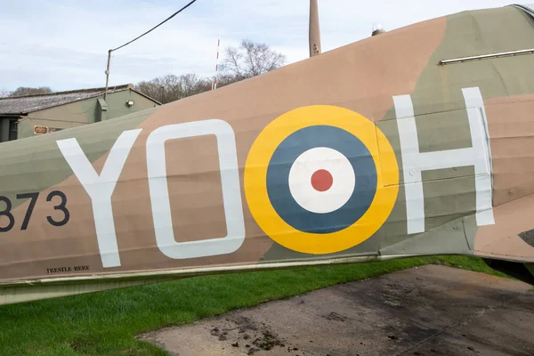 York Yorkshire Wielka Brytania Lutego 2022 Huragan Hawker Jest Wystawie — Zdjęcie stockowe