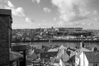 Whitby 'nin Kuzey Yorkshire' daki manzara fotoğrafı.