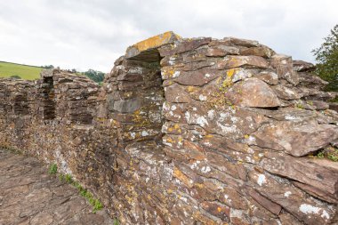 Totnes.Devon. Birleşik Krallık. 8 Ağustos 2021 Devon 'daki Totnes kalesinin tepesi.