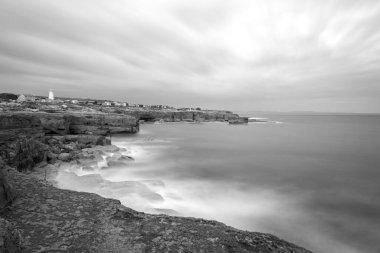 Dorset 'teki Portland Bill' in kayalık kıyı şeridinde akıntıya uzun süre maruz kalmışlar. 