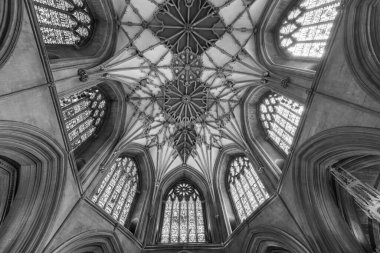 Tewkesbury. Gloucestershire. Birleşik Krallık. 2 Haziran 2022. Gloucestershire 'daki Tewkesbury Manastırı' nın tavanı.