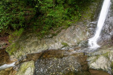 Long exposure of the White Lady waterfall on the river Lyd at Lyford Gorge in Devon