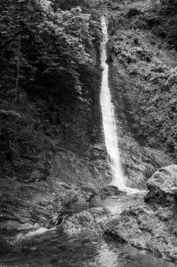 Long exposure of the White Lady waterfall on the river Lyd at Lyford Gorge in Devon