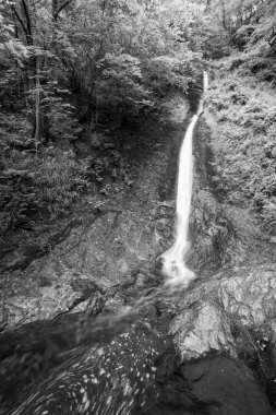 Long exposure of the White Lady waterfall on the river Lyd at Lyford Gorge in Devon