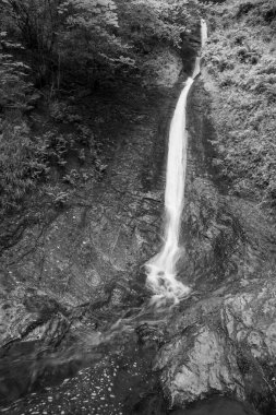 Long exposure of the White Lady waterfall on the river Lyd at Lyford Gorge in Devon