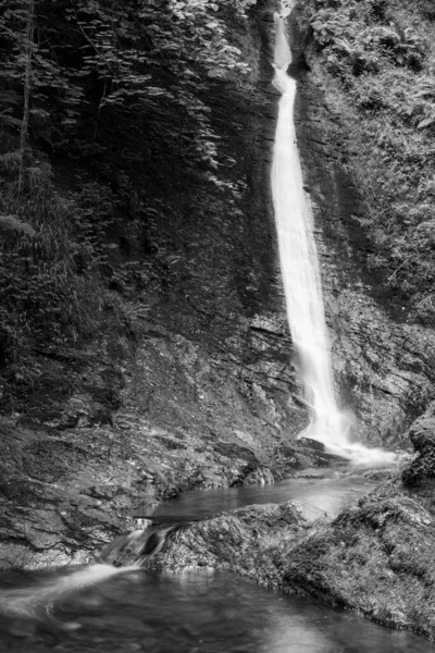 Long Exposure White Lady Waterfall River Lyd Lyford Gorge Devon — Stockfoto