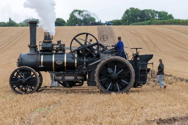 Tarrant Hinton Dorset United Kingdom August 25Th 2022 Fowler Ploughing — стокове фото