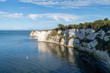 Dorset 'teki Yaşlı Harry Rocks' un manzara fotoğrafı.