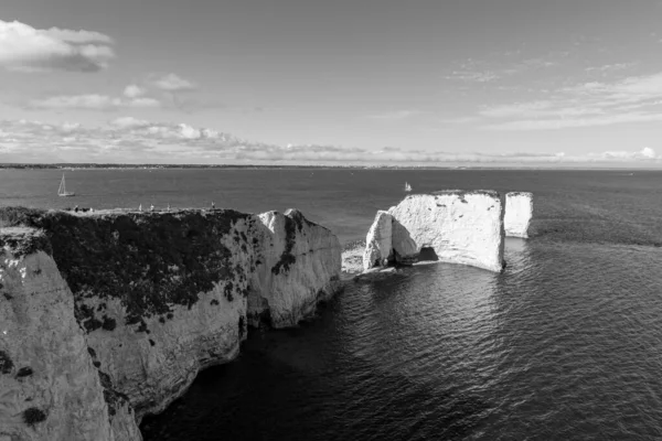 Пейзажное Фото Old Harry Rocks Дорсете — стоковое фото