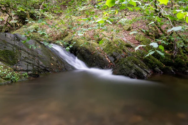 Longa Exposição Watrfall Rio Água Horner Que Flui Por Florestas — Fotografia de Stock