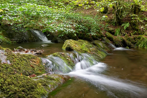 Dlouhé Vystavení Vodopádu Horner Water River Tekoucí Přes Horner Woods — Stock fotografie