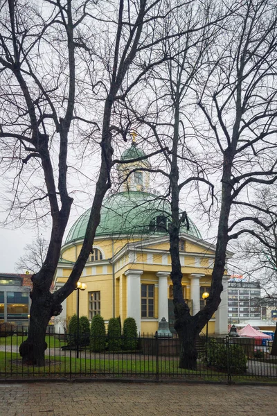 Turku Finlande Décembre 2021 Vue Verticale Église Orthodoxe Sainte Alexandre — Photo