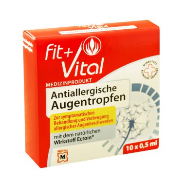 Hamburg, Almanya - 12 Ağustos 2021: Augentropfen fit ve hayati