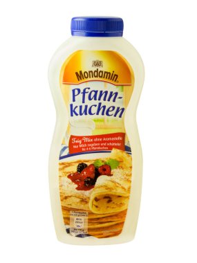 Hamburg, Almanya - 1 Ağustos 2021: Krep Hamuru