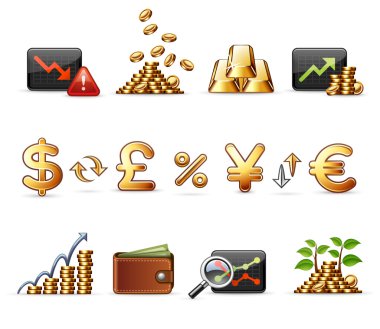 Maliye, para ve ekonomi - 05 uyum Icon set