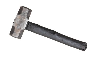 Çekiç beyaz arkaplanda izole edildi